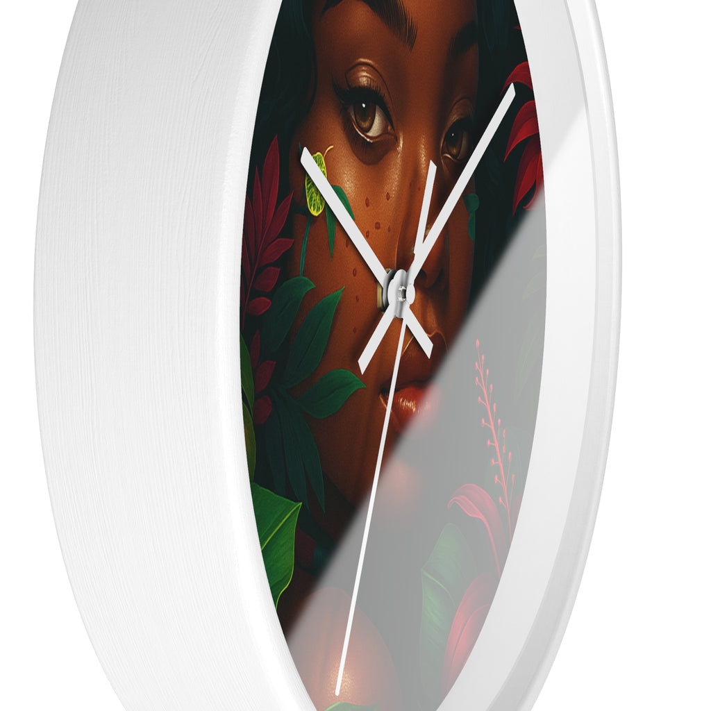 Tropical Wall Clock with Jungle Aesthetic