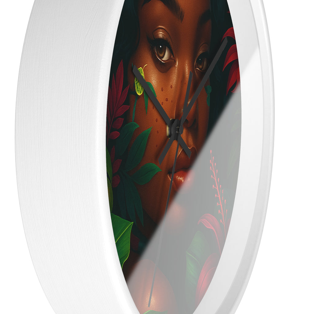 Tropical Wall Clock with Jungle Aesthetic