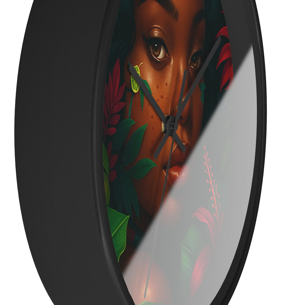 Tropical Wall Clock with Jungle Aesthetic