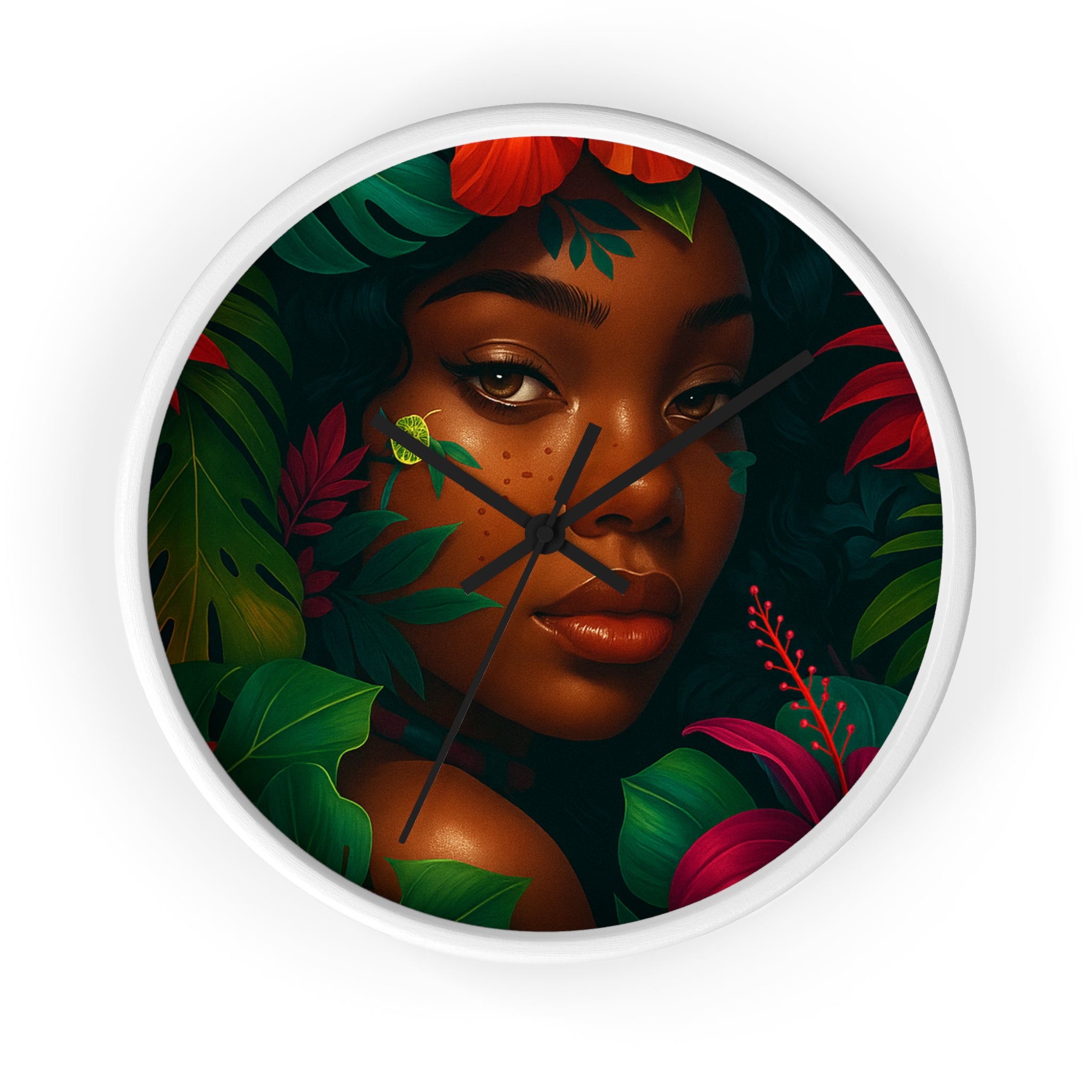Tropical Wall Clock with Jungle Aesthetic