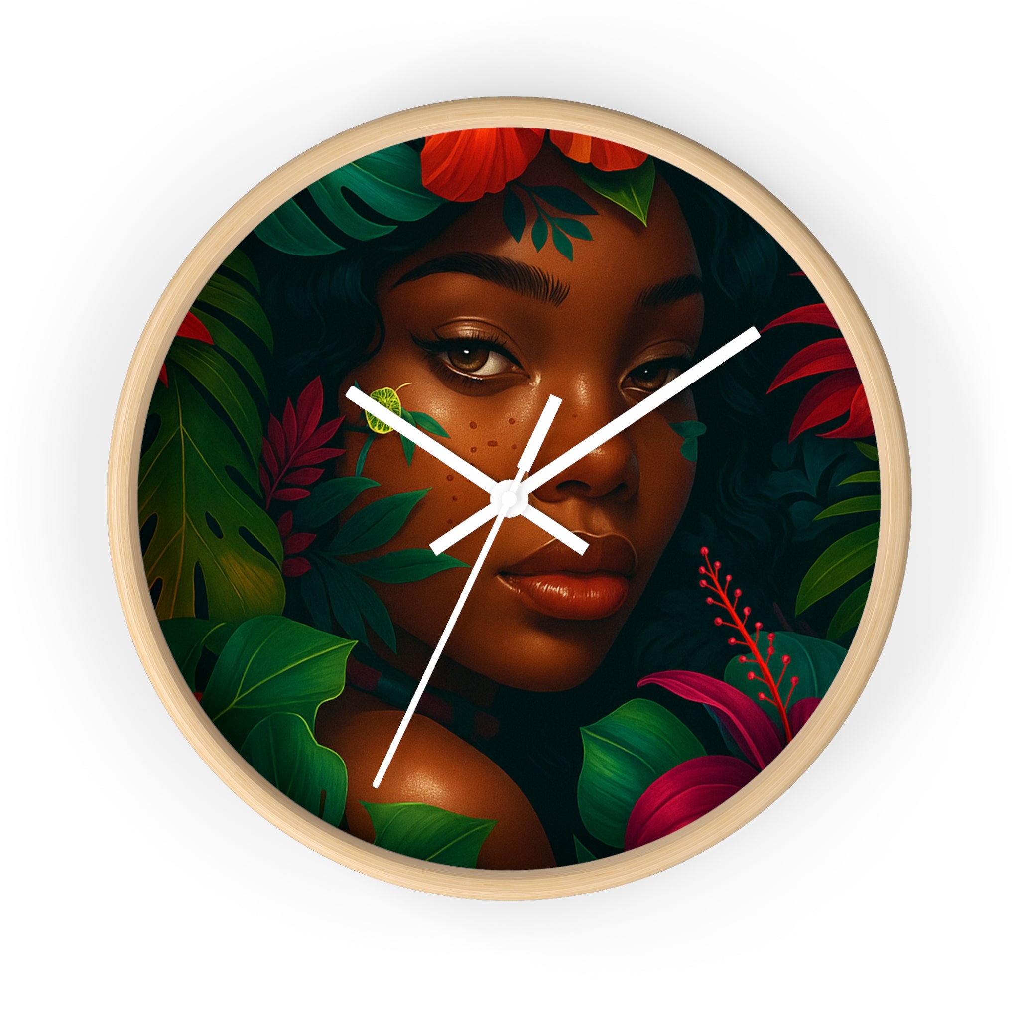 Tropical Wall Clock with Jungle Aesthetic