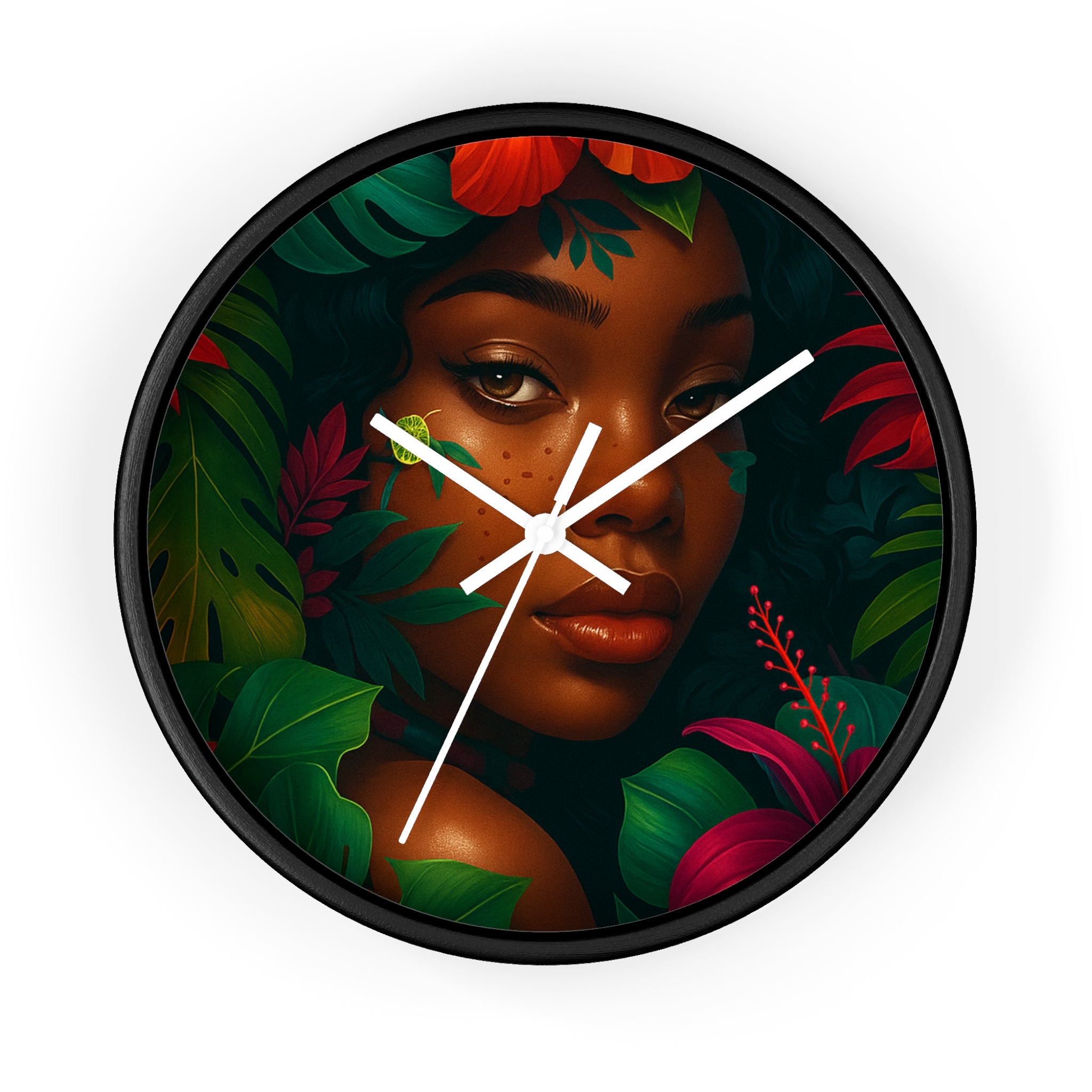Tropical Wall Clock with Jungle Aesthetic