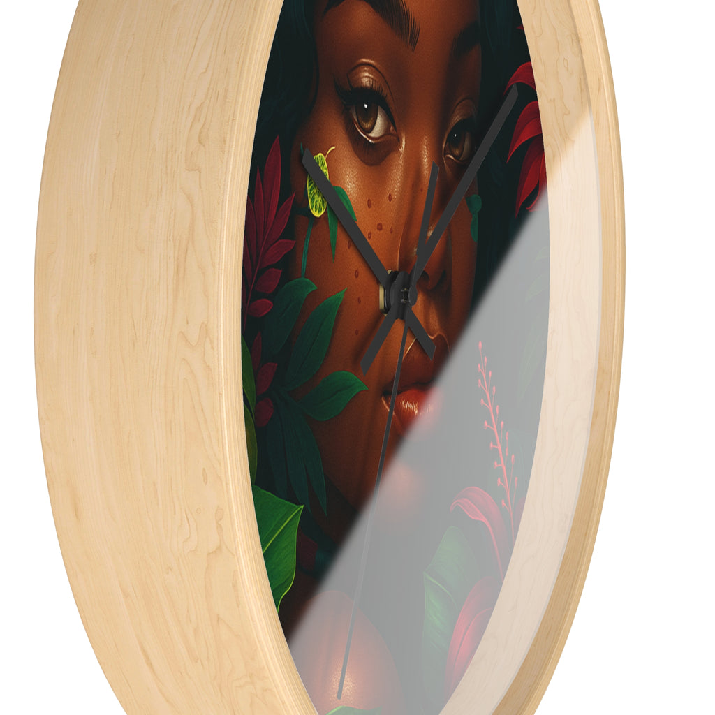 Tropical Wall Clock with Jungle Aesthetic